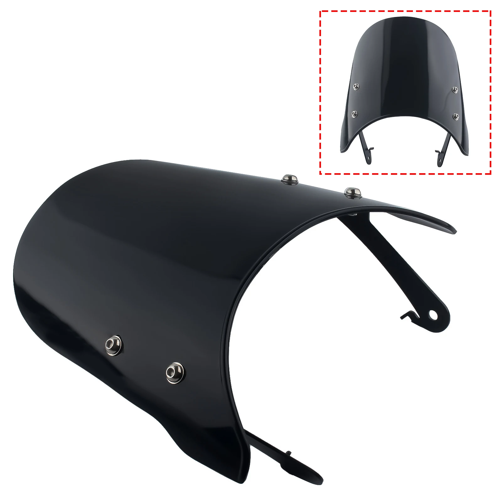 otorcycle Universal Black Windshield Wind Deflector Windscreen Fairing For YAMAHA XSR 900 2022-2023