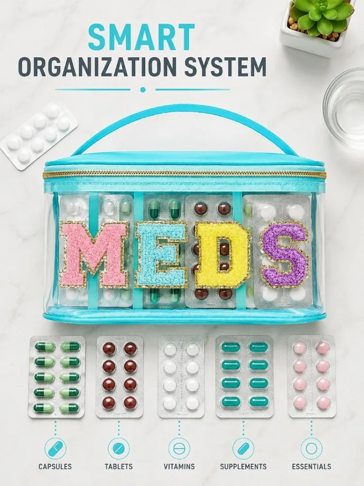 Clear Medicine Organizer Bag - usage example