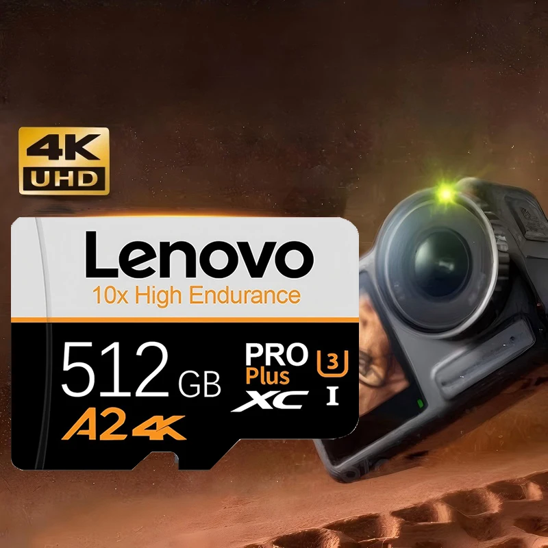 Cartão de Memória SD Lenovo Classe 10 de Alta Velocidade Micro TF SD Card 128GB 512GB 16GB A2 U3 V30 Cartões Flash SD TF para Celular Xiaomi e Computador