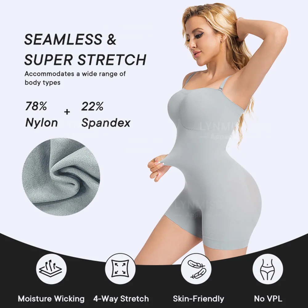 Women Shapewear Control Slips for Under Dresses Sexy Body Shaper Tummy Control Spaghette Strap Slip Seamless Slimming Cami