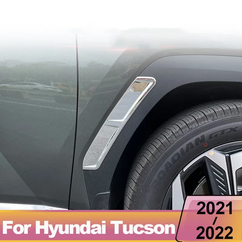 

Car Body Styling Grid Air Flow Fender Side Vent Fender Cover Sticker For Hyundai Tucson 2021-2023 2024 NX4 Hybrid Accessories