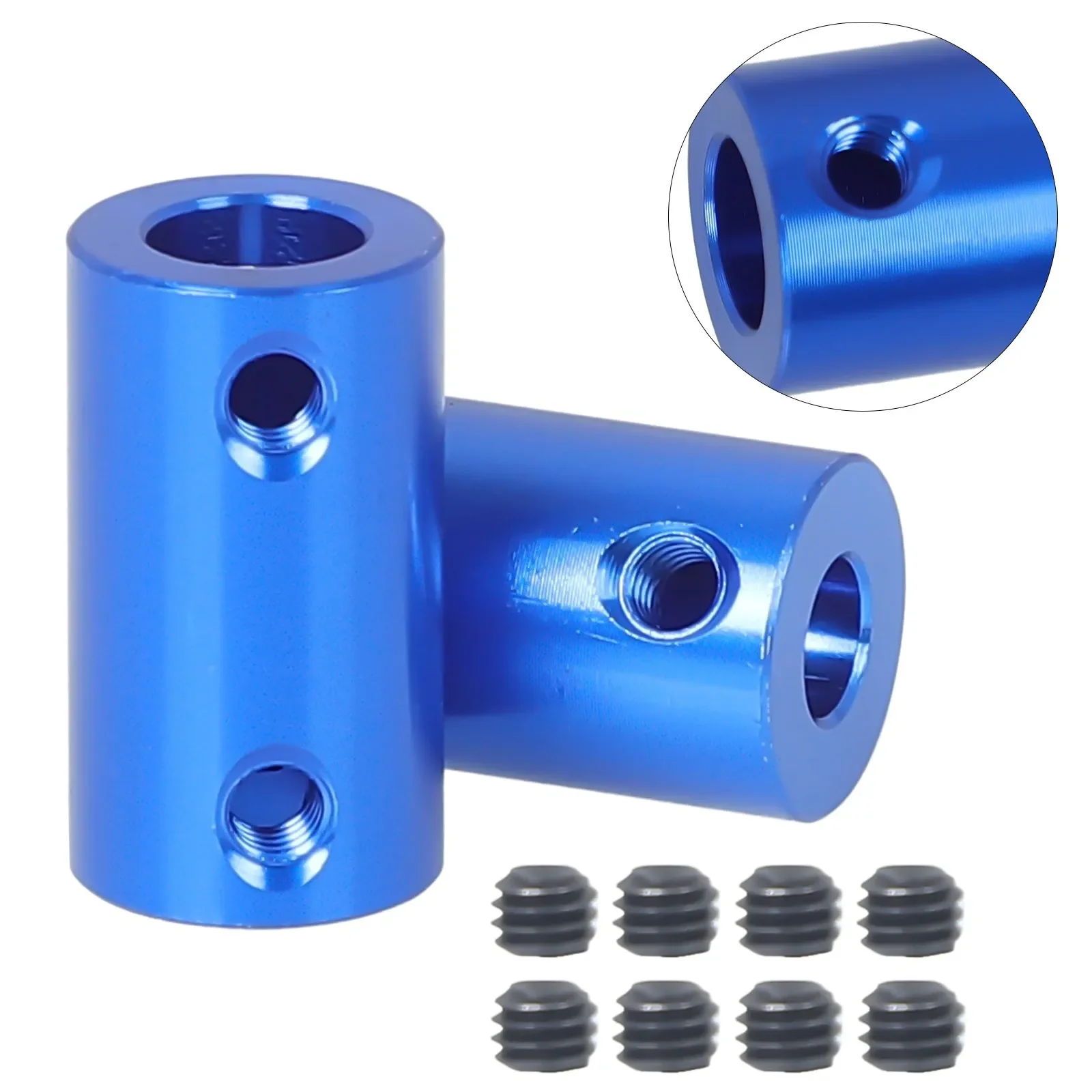 

2PCS Blue Coupling Bore for 3D Printer Part, Aluminum Alloy, Suitable for Motor and Hardware, 90 Degree Fixing Design