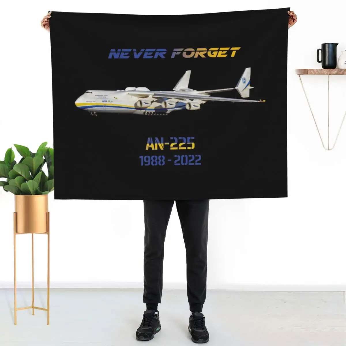 

AN-225 Never forget Throw Blanket All Season Lightweight Soft Blanket for Bed