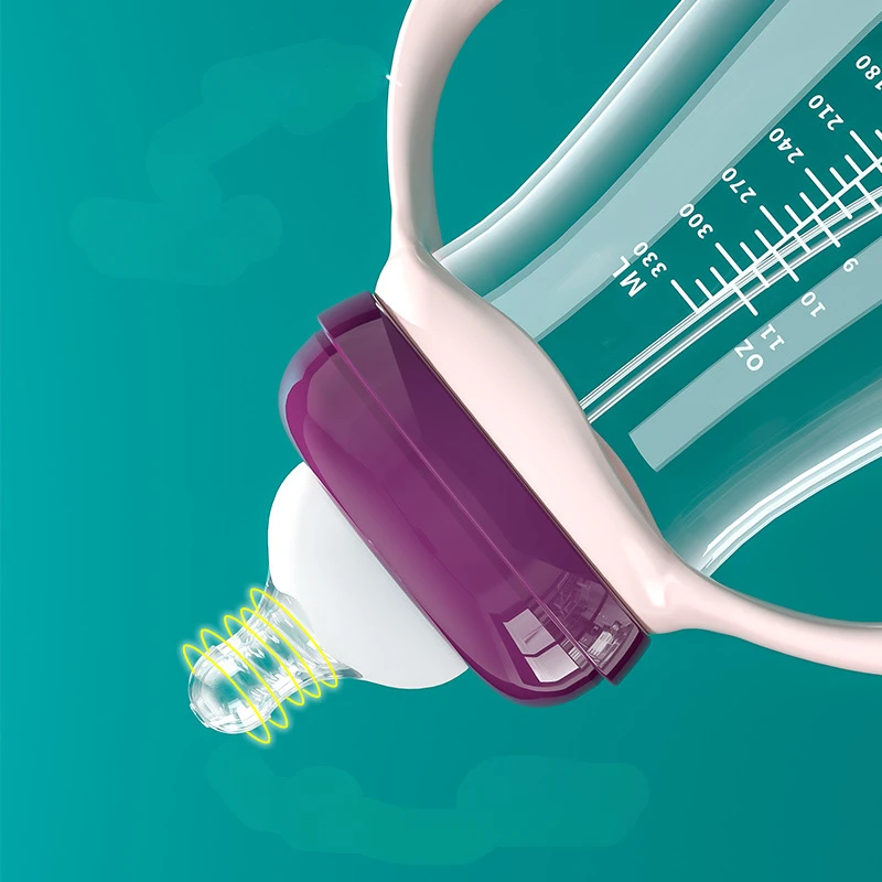 

Детская бутылочка объемом 330 мл с ручкой, широкий калибр, полипропиленовая соломенная силиконовая соска, детская бутылочка с ручкой, BPA