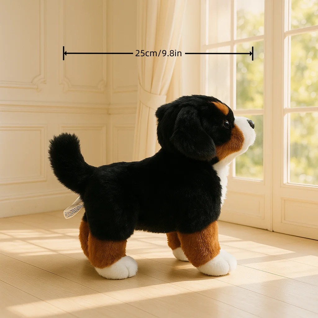 Berner Sennenhond Knuffel 9,8 Inch Super Realistische Hond Pop Troostende Metgezel Pop Kinderen Verjaardagscadeau Hond Shap