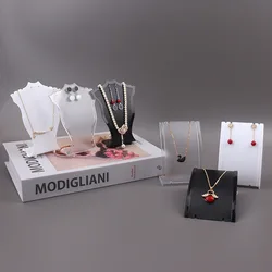 Acrylic Mini Necklace Display Mannequin Pendant Model Jewelry Holder Necklace Showing Stand Rack Earring Showcase
