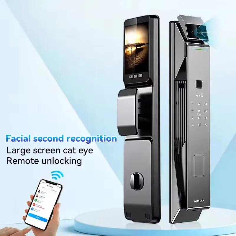 

Smartier Tuya 3D Face Security Полностью автоматический замок с распознаванием биометрического замка Домашний замок с паролем по отпечатку пальца