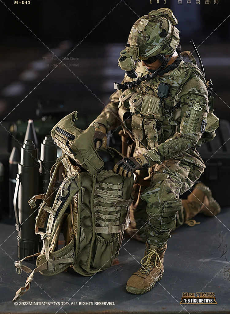 ในสต็อก MINITIMES M043 1/6 Scale ทหารชาย U.S.A ทหาร 101 Airborne Assault Division ชุด 12 นิ้วรูปตุ๊กตา