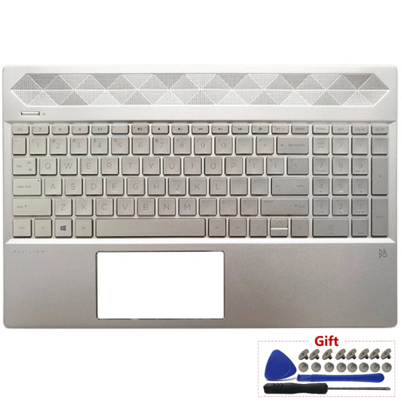 Cubierta trasera LCD para portátil HP Pavilion 15-CS 15-CW, TPN-Q208 Q21, bisel frontal, bisagras, reposamanos, funda inferior, teclado, L28379-001