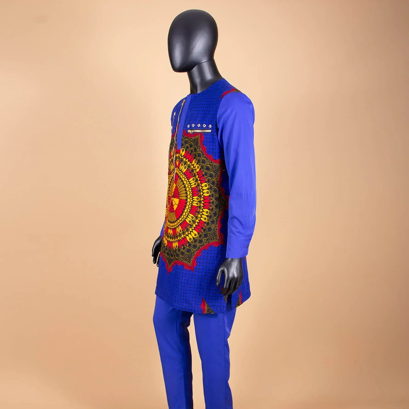 African Clothes for Men Print Shirts and Match Pants 2 Piece Set Dashiki Outfits Tribal Attire Kaftan Blouse Tracksuit A2216038