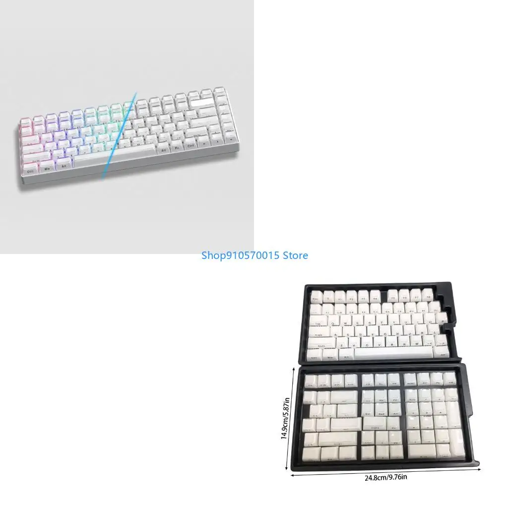 B95C Full Set Of 113 Jellys Puddings Keycaps With Soft Glowing Effect For Customs Mechanical Keyboards