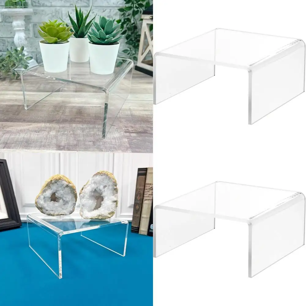 

Set of 3 Clear Acrylic Square Risers, 3.5 Height x 7 Width x 7 Depth, 1/4 Thick