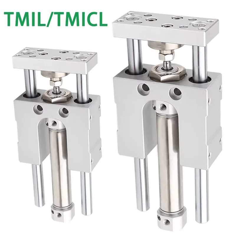 TMIL12 Linear Bearing With Buffer Guide Frame Mini Pneumatic Cylinder TMICL Bore 16 20 25mm Stroke25 50 75 100 125 150 200 250-S
