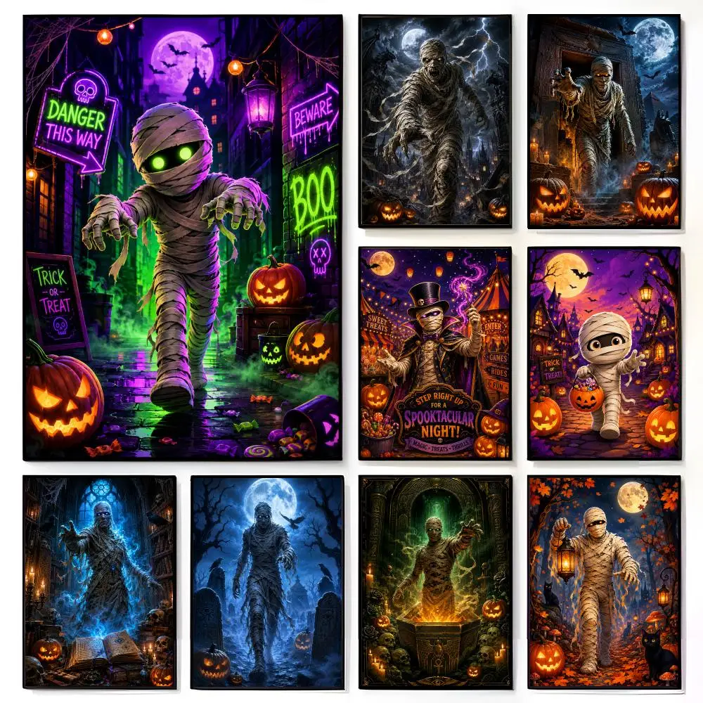 Halloween Mummy Poster American Film Mural Home Childrens Room Wall Decor Print