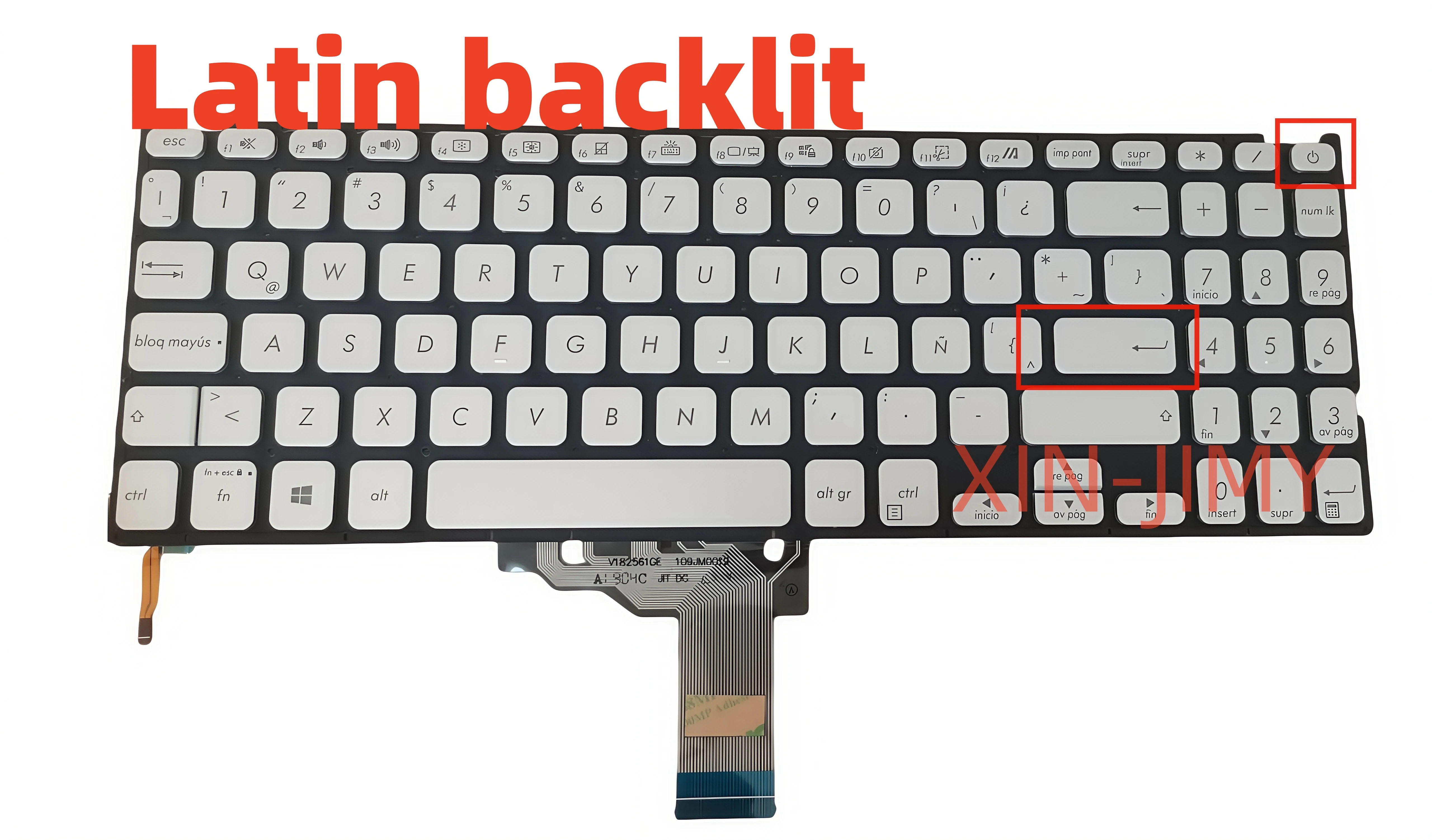 

Latin Silver Laptop keyboard For Asus VivoBook15 X509F/FJ M509 FL8700U Y5200F/J V5200E/F/J X515JA/EA LA with backlit