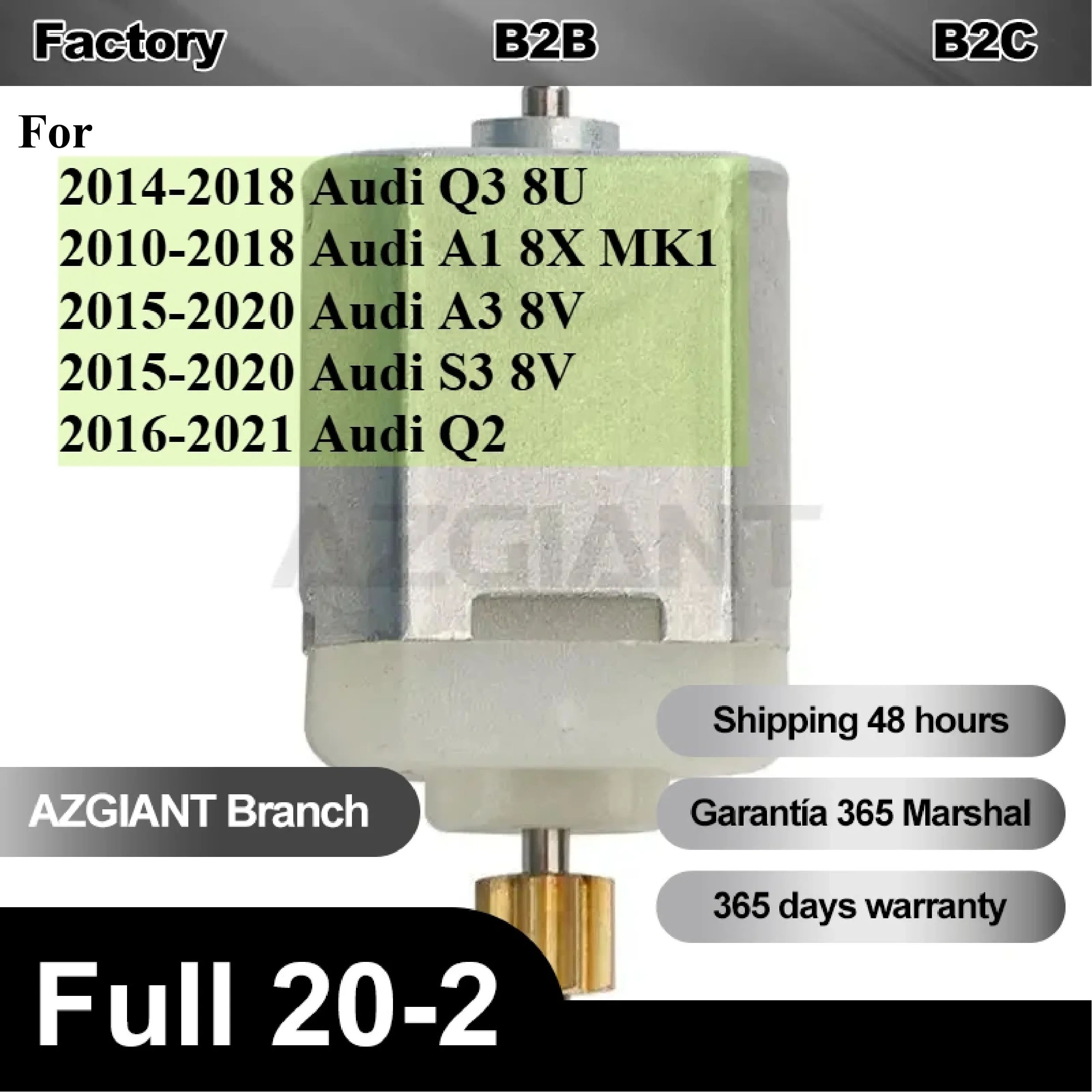 Mini Motor for Audi Q3 8U A1 A3 S3 8V Door Lock Actuator Center Control Front Rear Left Right  8J2837015A 8J2837015C 8J2837016A