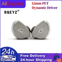 BQEYZ BQ10 12mm PET Dynamic Driver HiFi in-Ear Wired Earphones IEMs 0.78mm 2Pin Detachable OFC Silver-plated Cable