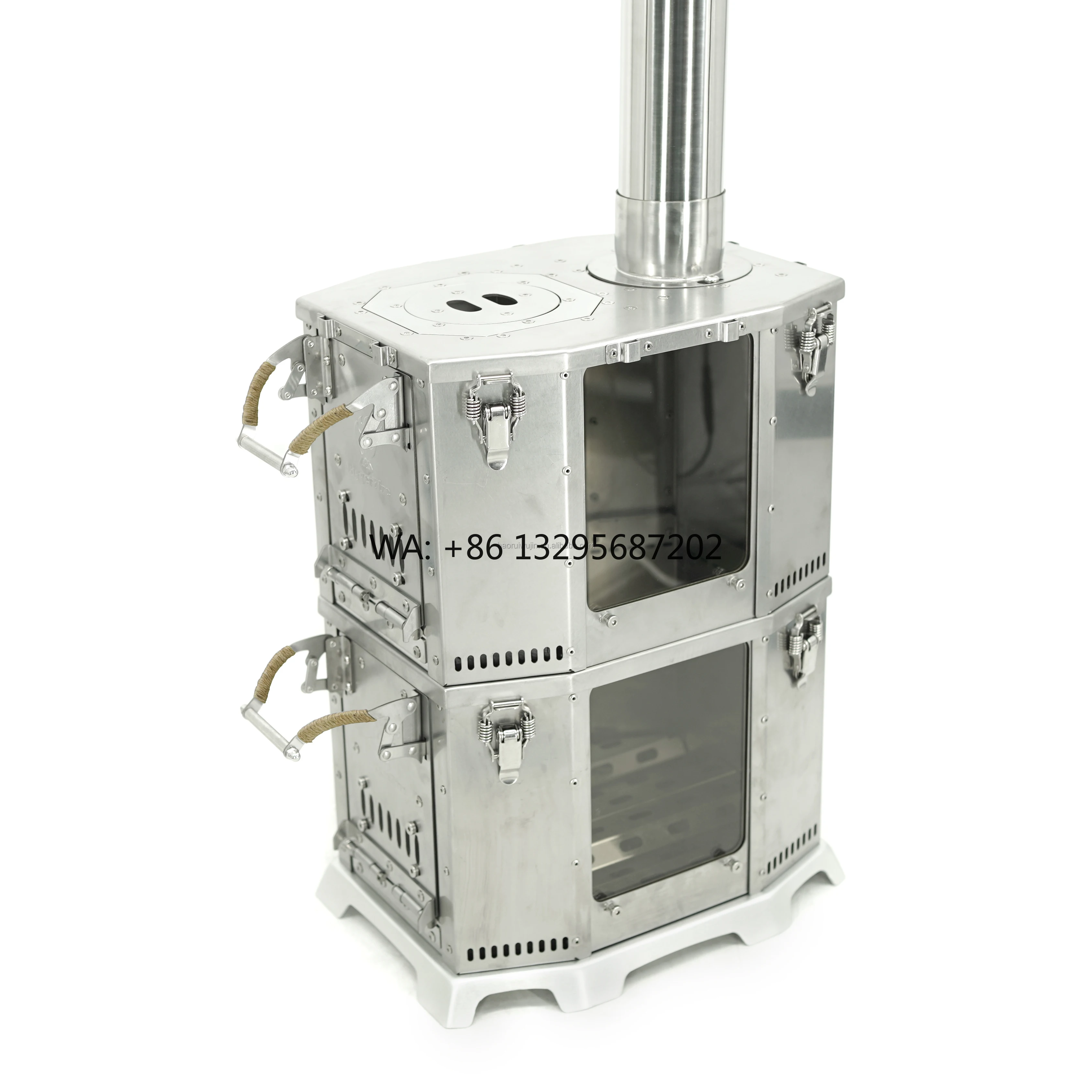 

Уличная ветрозащитная палатка для кемпинга с портативной дровяной каминной печью, ракетной печью для зимнего отопления, дымохода