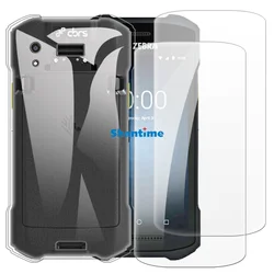 Soft Case + 2 Pack Tempered Glass Screen Protectors for Zebra TC21, TC26 Full-Body Protection