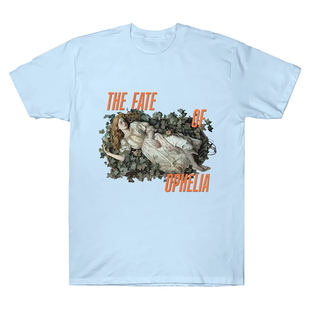 Unisex Cotton Casual Clothing The Fate of Ophelia TS The Life of A Showgirl Album T-shirts  Casual Summer Short Sleeve Tops Tees