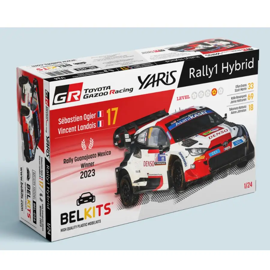 

BELKITS BEL026 1/24 GR Yaris 1 Hybrid WRC 2023 Rally Mexico Winner Model Car