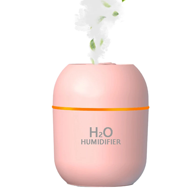 USB 충전식 미니 가습기, 조용한 쿨 미스트 공기 가습기, 가정 사무실 침실 책상 가습기, 2 가지 미스트 모드, 200ml