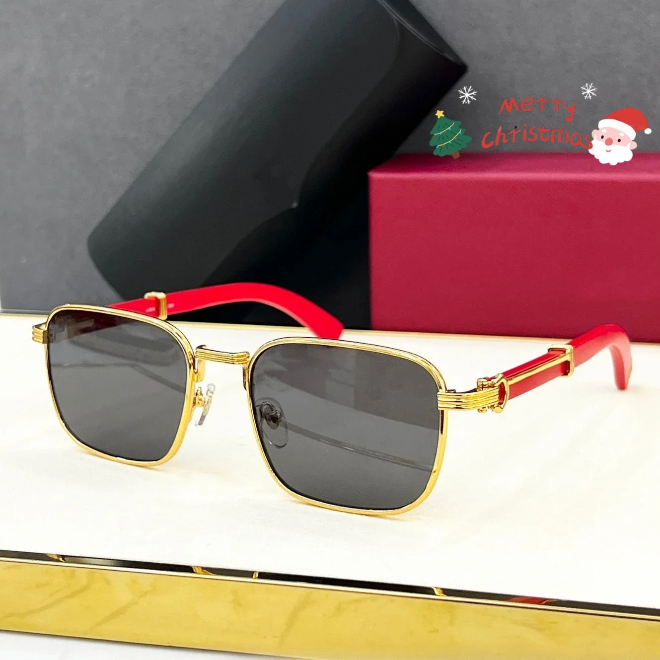 

Original Designer CT0363S Foreign Trade Fashion New Metal INS Wind Square Sunglasses Outdoor Photo Sunscreen Card Tid Sunglasses