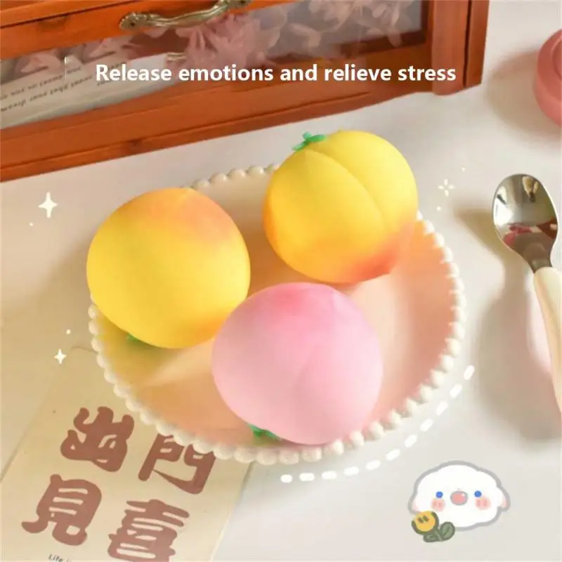 

Slow Rebound Yellow Flexible Material Decompression Artifact Durable Pinch Music Pink Comfortable Touch Vent Ball Peaches