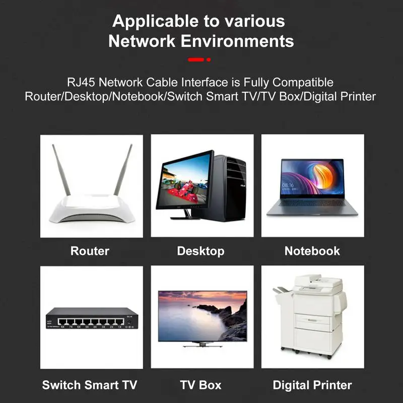 8 Core Network Cable High-Speed Ethernet Cable High-Speed RJ45 Gaming Patch Cord Waterproof LAN Wire For Router