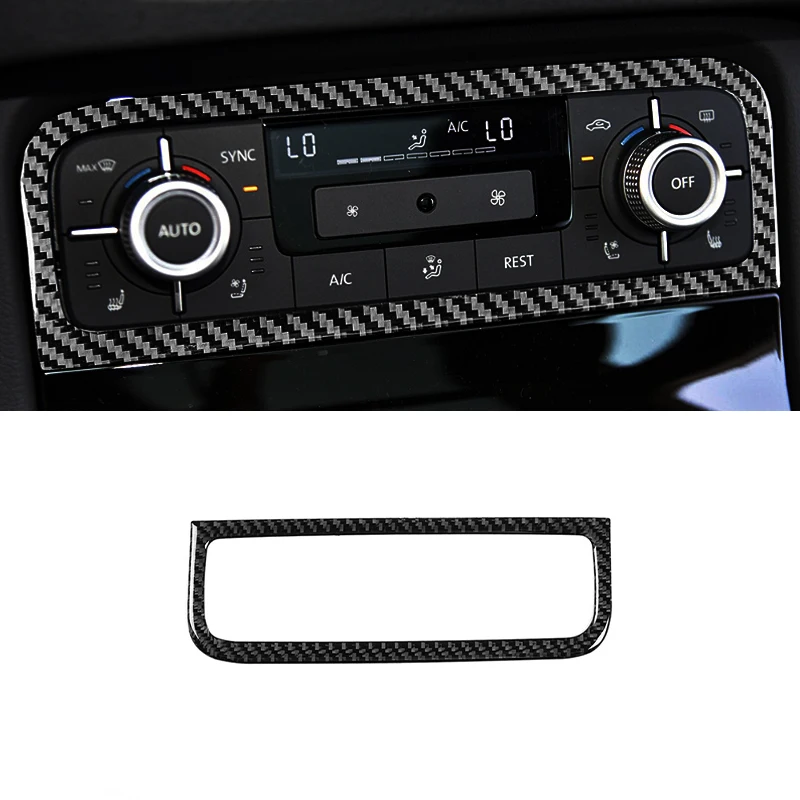 

For 2011-2018 Volkswagen Touareg Carbon Fiber Interior Modification Parts Air Conditioning Switch Knob Frame Decorative Stickers