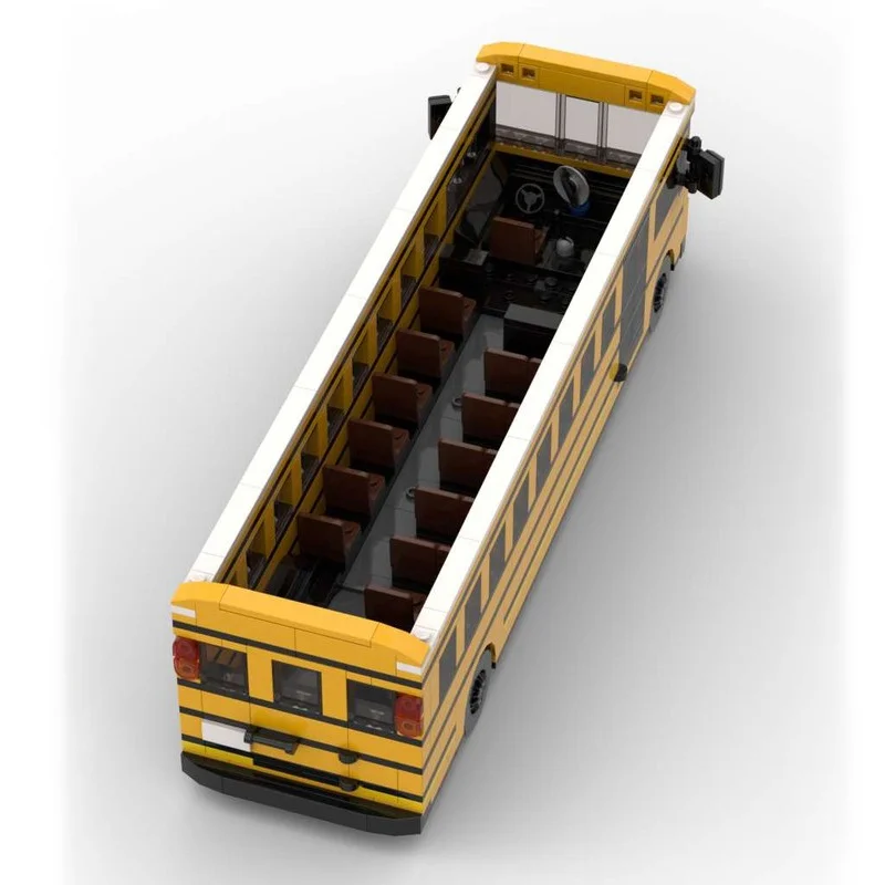 670PCS MOC Urban Passenger Bus Model Technical Engineering Detailed Chassis Buildable Design Brick Display Collection Toy Gift