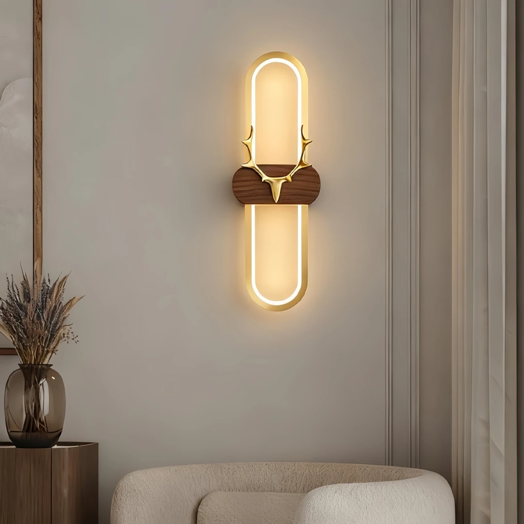 

New Chinese Style Antler Wall Sconce Light Oriental LED Wall Lamp for Living Room Bedroom Dining Room Tea Room Cafe Home Decor