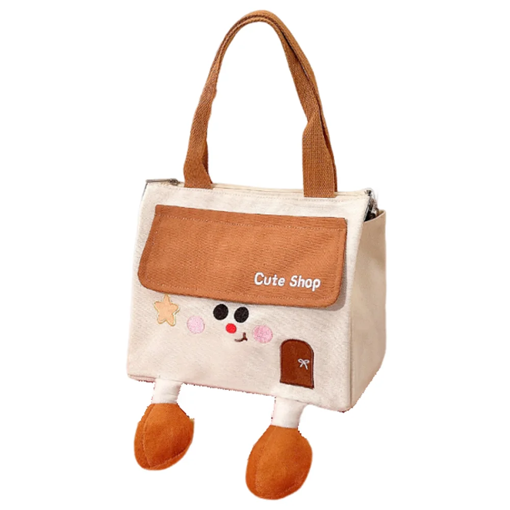 

Fashion Cute House Lunch Box Bag Small Large Capacity Cartoon Lunch Bag Thickened with Handle Insulated Tote Bag Home/Office