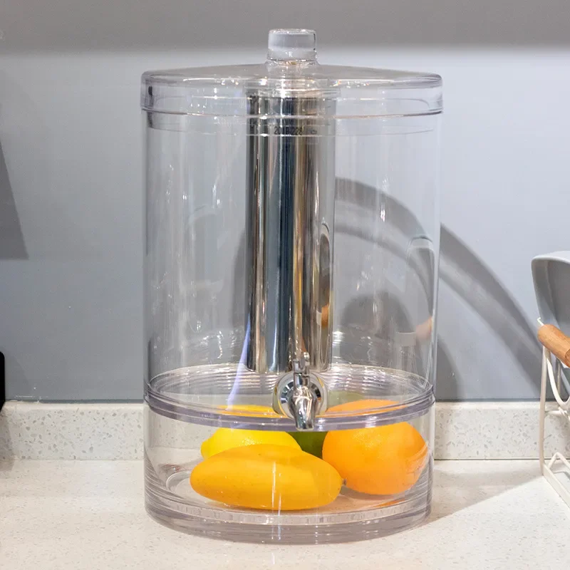 Large Capacity Transparent Juice Dispenser with Faucet Commercial Self Service Beverage Tank for Milk Water Party Events