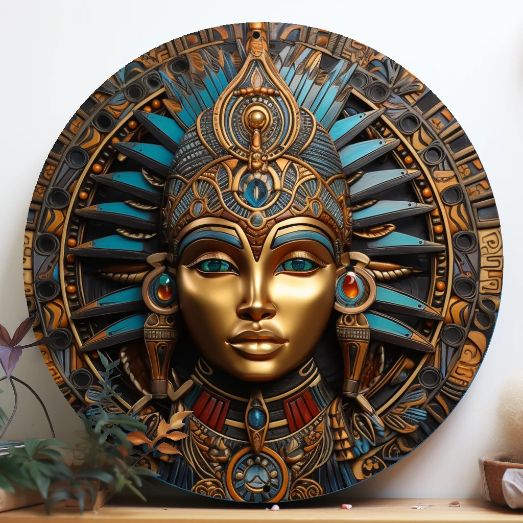 

Aluminum character relief, painted circular flower wreath, dormitory home, corridor decoration, retro fashion, Mother's Day gift