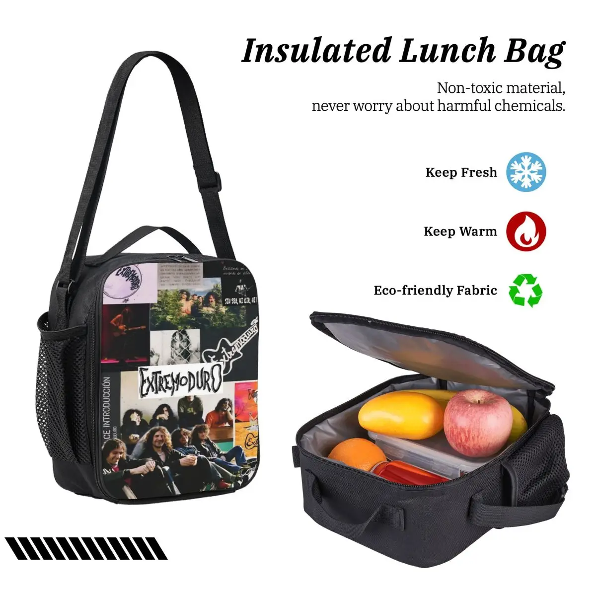 3Pcs Extremoduro Rock Band Backpack Set for Boy Girl Pen Bags Bookbag Sets with Lunch Box For Primary School Students Daypack