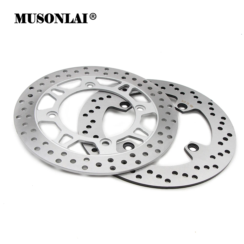 260mm Motorcycle Front Brake Disc 250mm Rear Brake Rotor 5mm For Suzuki AN650 Burgman 650 2001 2002 2003