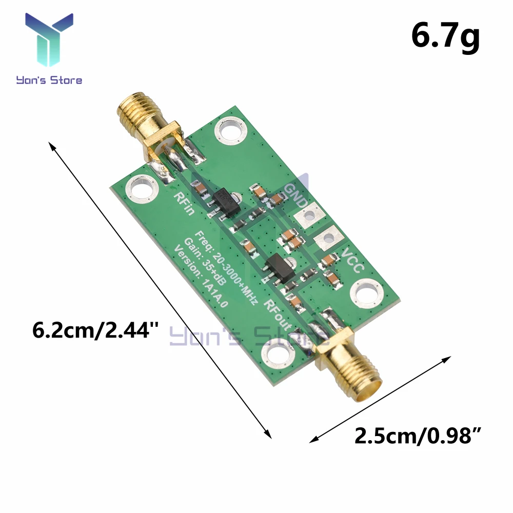 20-3000MHz 35dB Gain Low Noise LNA RF Broadband Amplifier Module For FPV Racing Drone