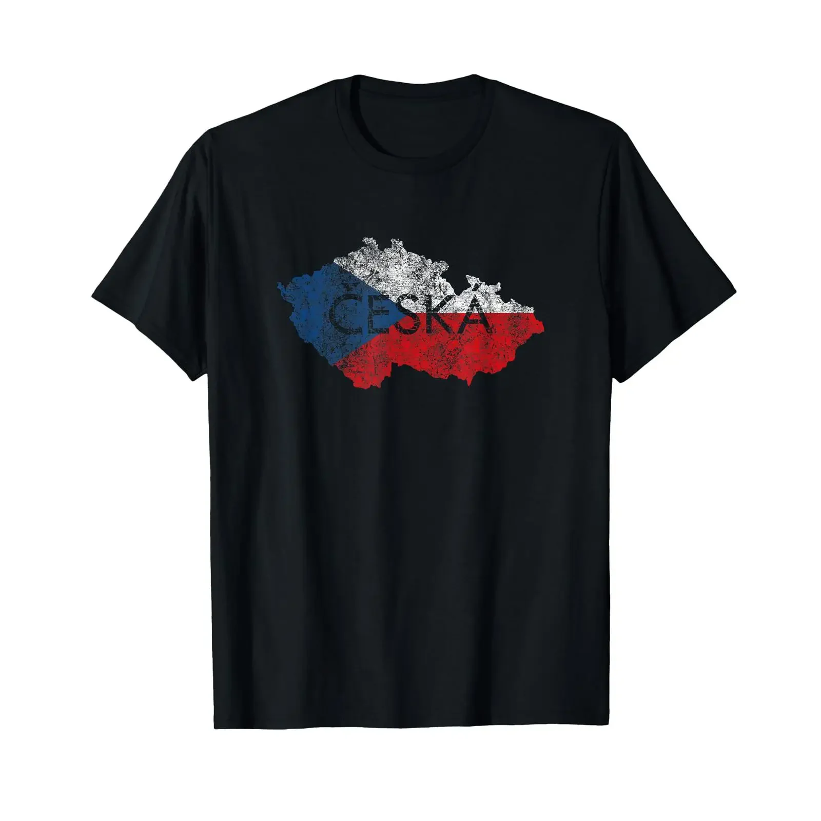 Czech Republic Map and Flag Souvenir Distressed Ceska T Shirt vintage Washed Unisex streetwear Stylish Top For Everyday Wear