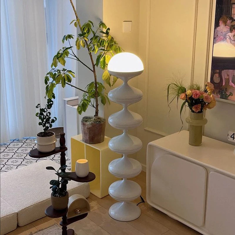 

Italian Modern Nordic Upright Floor Lamp Ancient Style Art Gourd Design Ambient Light for Living Room Sofa Bedroom Corner
