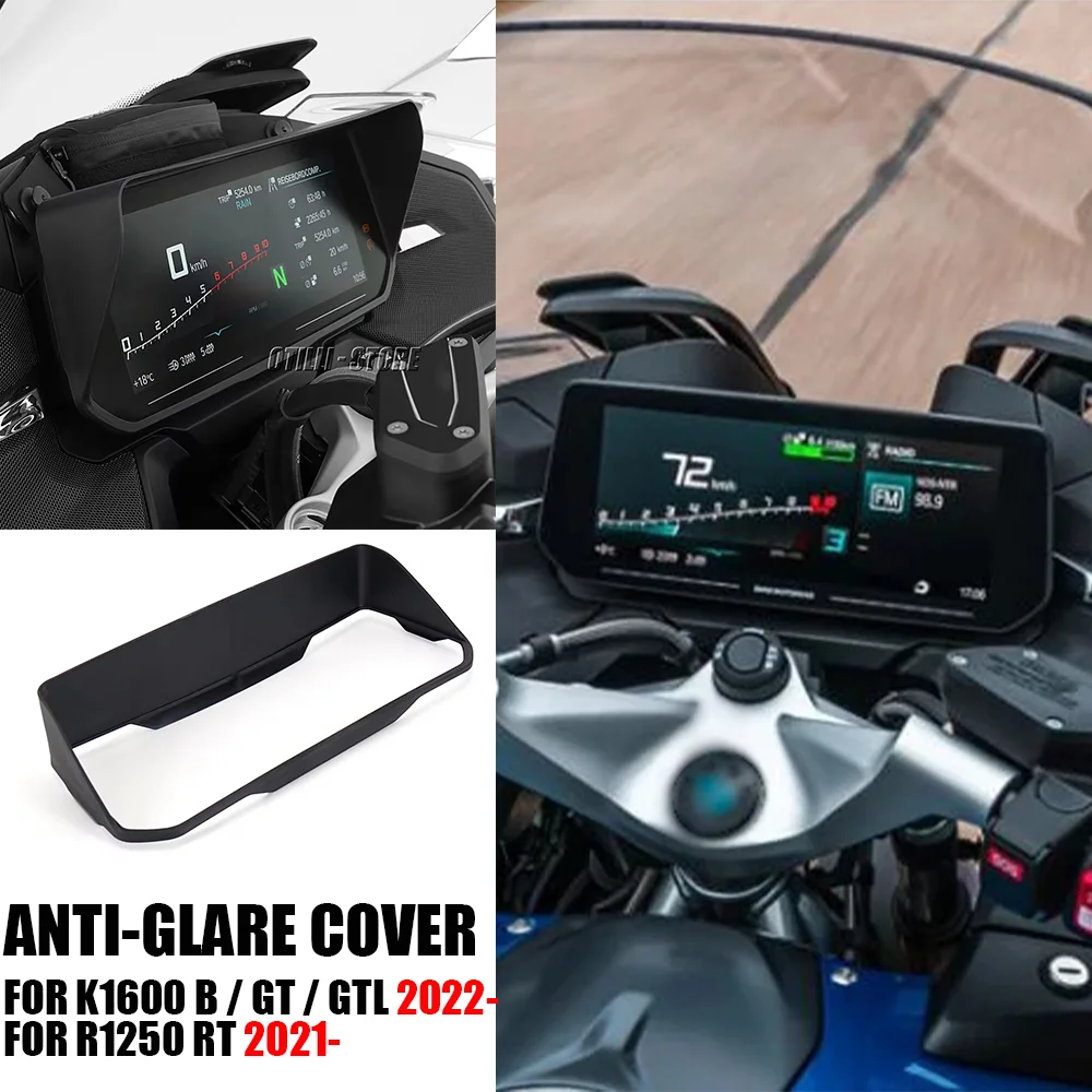 Motorcycle Accessories Black Glare Shield TFT 10.25” cockpit Connectivity Display For BMW R1250RT K1600GTL K1600GT K1600B K 1600