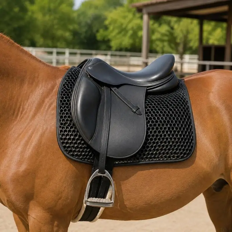 U2JB Washable Horse Back Layer with Openwork Design for Trail Use