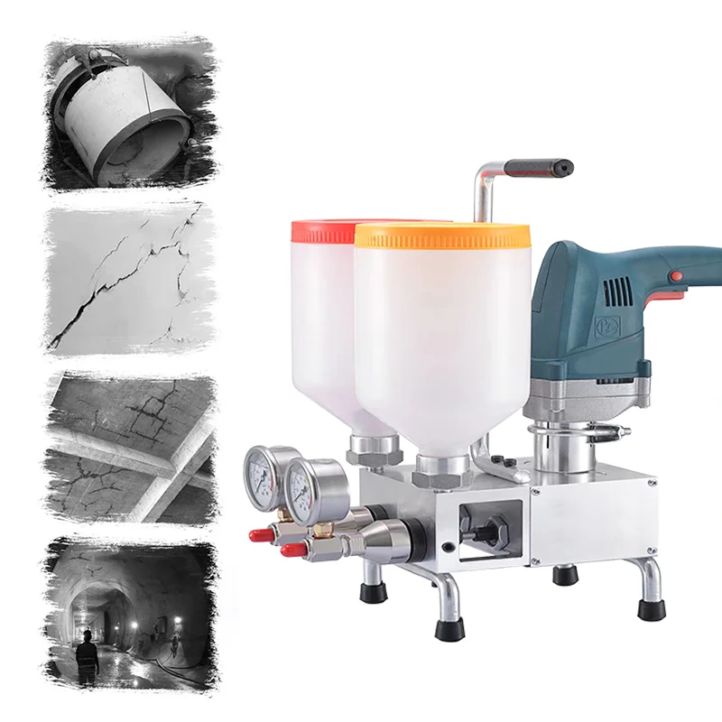 1100W Double Injection Pump Cement Grouting Machine Pump Provided Pump Concrete Machine Custom Logo Plastering Machine