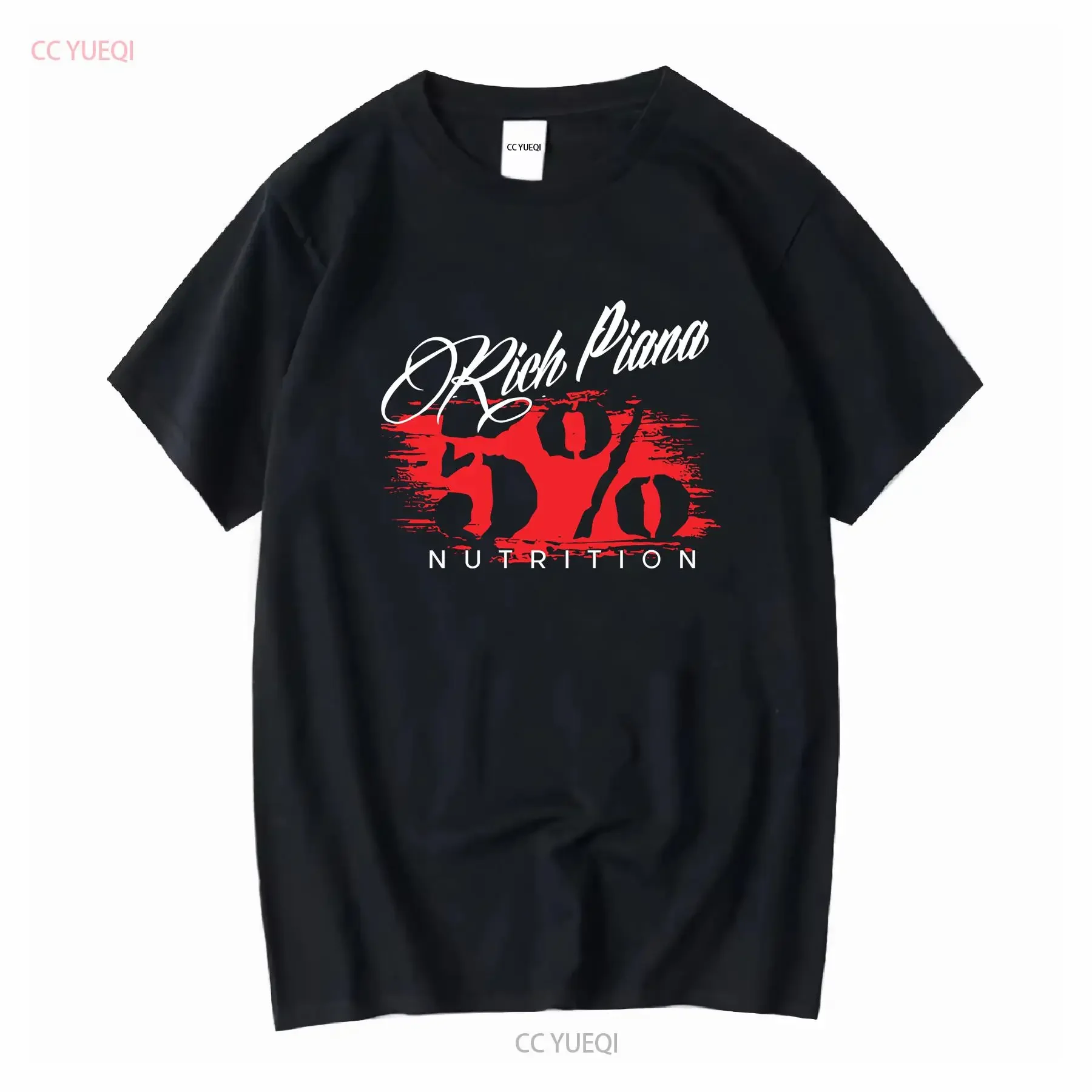 Rich Piana 5 Nutrition Bodybuilding Gym Men's Black T Shirt Size XL vintage Washed fashion Stretched Top For Everyday Wear Soft