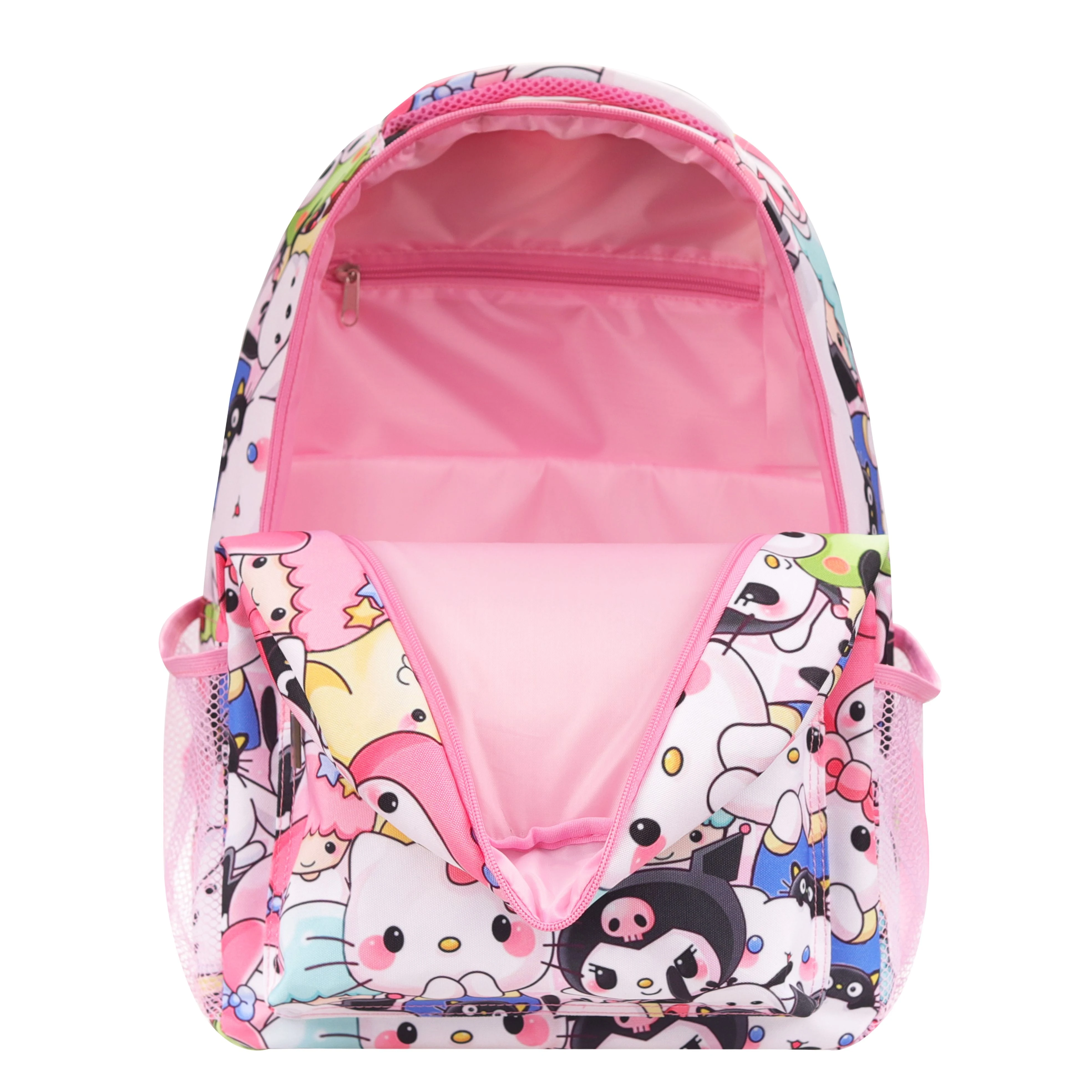 Sanrio Hello Kitty Kuromi Kawaii Backpack Boy Girls School Laptop Bag Shoulders Casual Travel Hiking Camping Lightweight Daypack