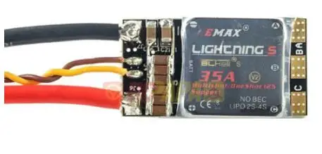 Controlador de velocidad Emax Lightning S 35A oficial BL HELI_S EFM8BB2 MCU ESC Oneshot125, 42, Multishot (BLHeli S) 2-6S FPV Racing