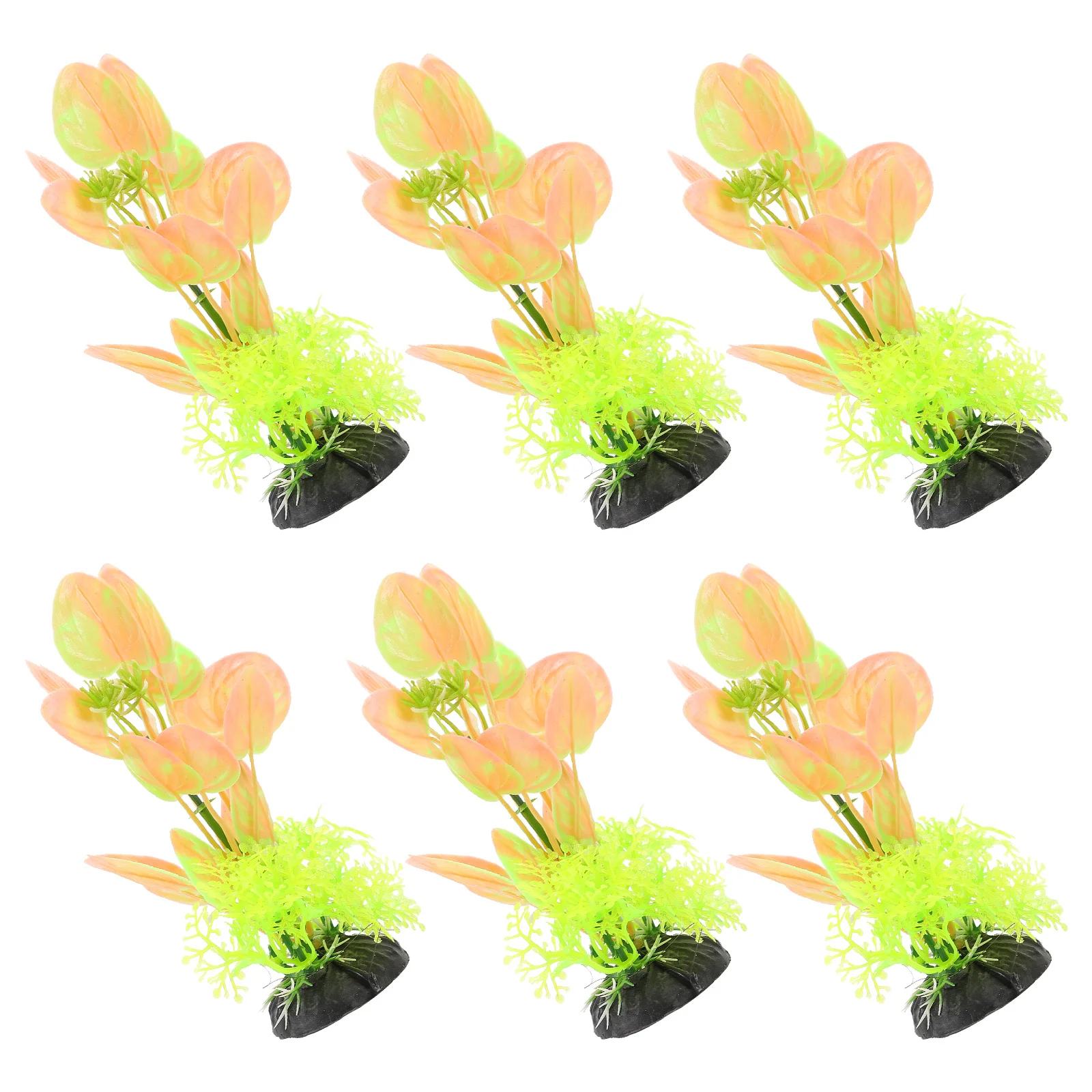 

6Pcs Aquarium Artificial Plant Plastic Simulation Lifelike Fish Tank Decoration Fake Underwater Grass Fish Tank Plants