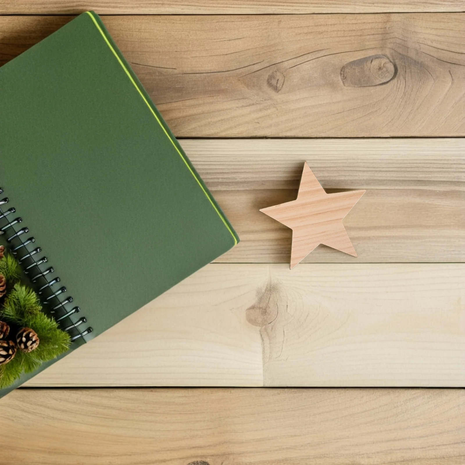 10Pcs Unfinished Wooden Star Cutouts Natural Wood Five Pointed Shapes for DIY Crafts Painting Holiday Party Embellishments Wood