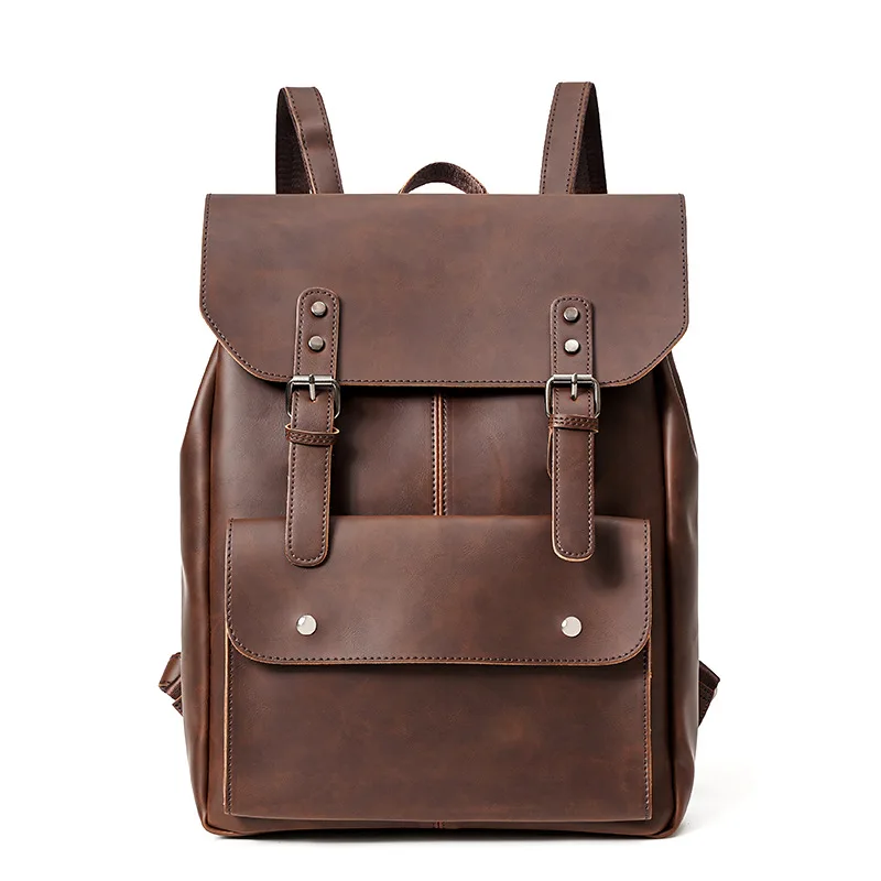 New Model Business Men's Double-shoulder Bag - Stylish Multi-functional Computer Bag - Large Capacity Retro Travel Backpack