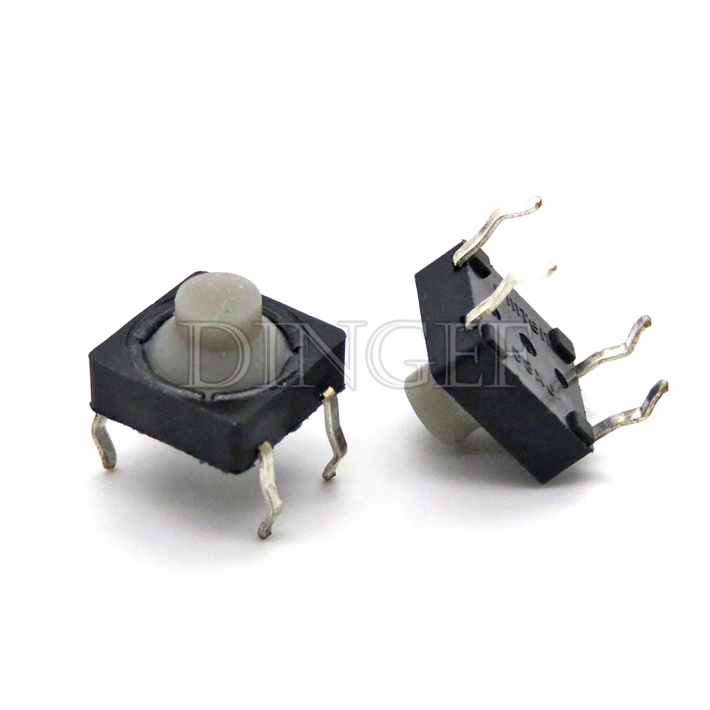 10PCS/LOT Touch switch 8*8*5 Pin 5H Silica Gel Silent Button 8*8*5MM DIP SMD  Conductive Silicone Button switch 2pin 8x8x5mm